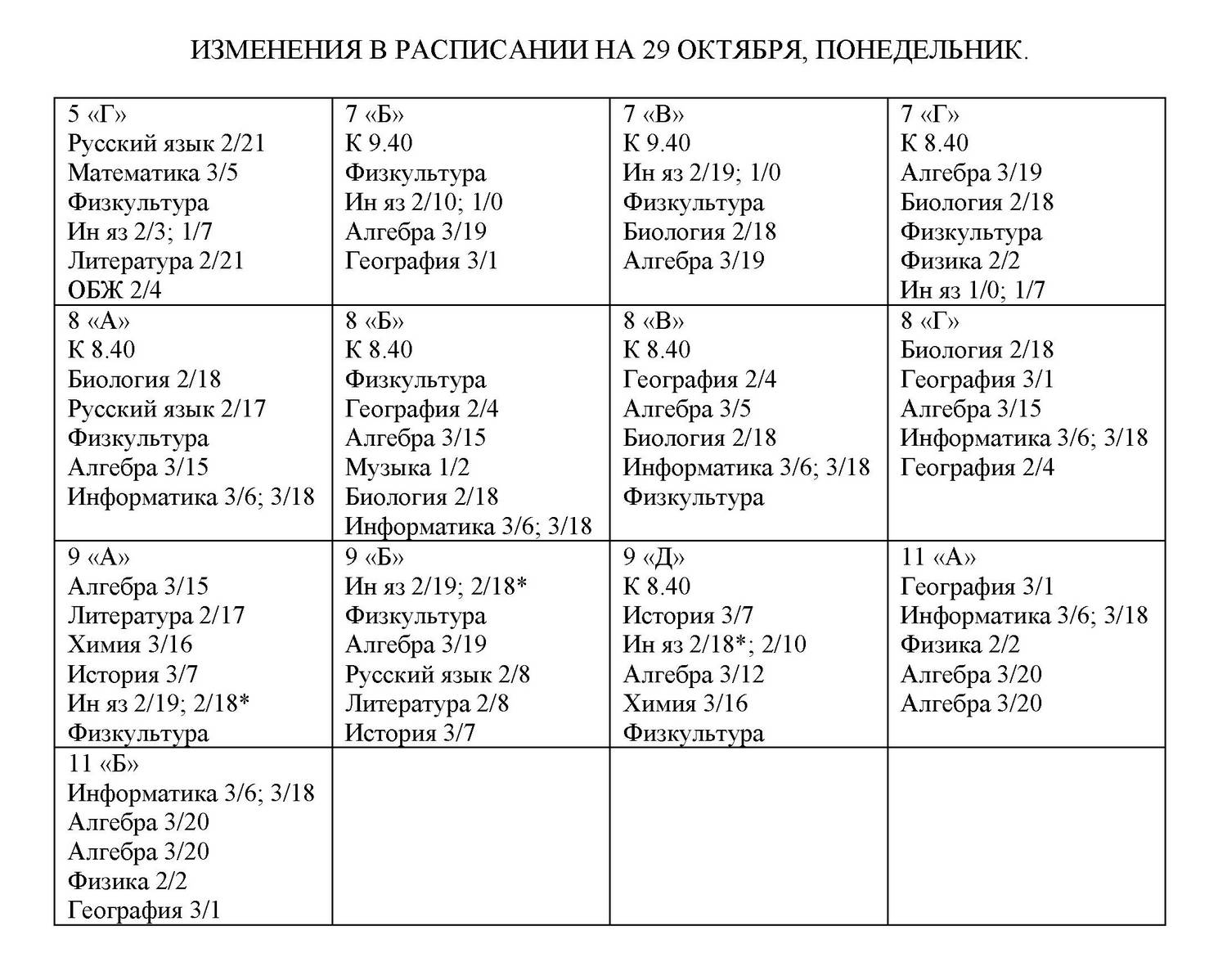 Расписание г кирс. Изменения в расписании. Школа Кирс расписание. Изменений в расписании нет. Изменения в расписании школа Кирс.